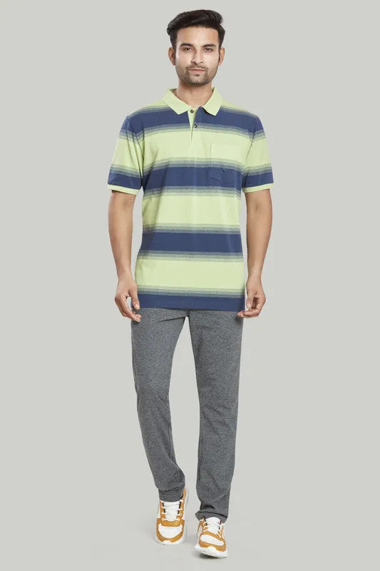 Stripe Pique Polo