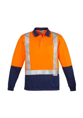 Syzmik Men’s Hi Vis Spliced Polo - Long Sleeve Shoulder Taped ZH234