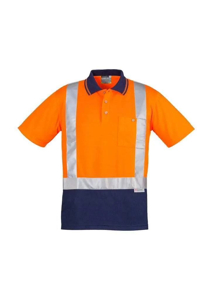 Syzmik Men’s Hi Vis Spliced Polo - Short Sleeve Shoulder Taped ZH233