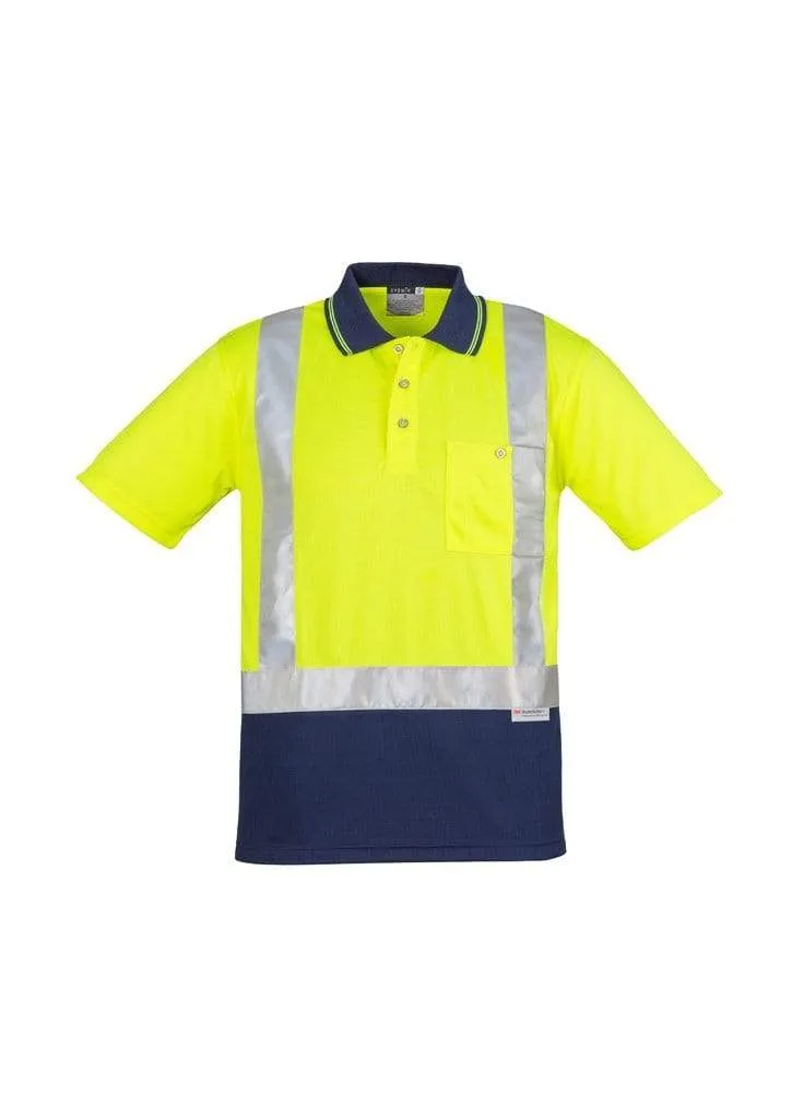 Syzmik Men’s Hi Vis Spliced Polo - Short Sleeve Shoulder Taped ZH233