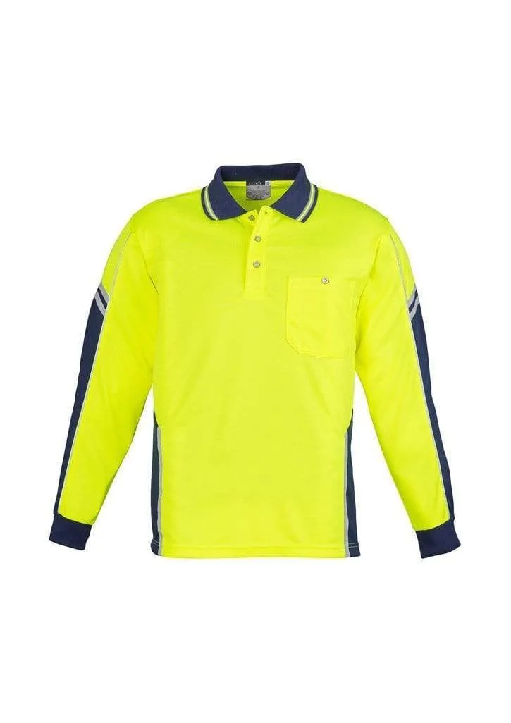 SYZMIK Men’s Hi Vis Squad L/S Polo ZH238