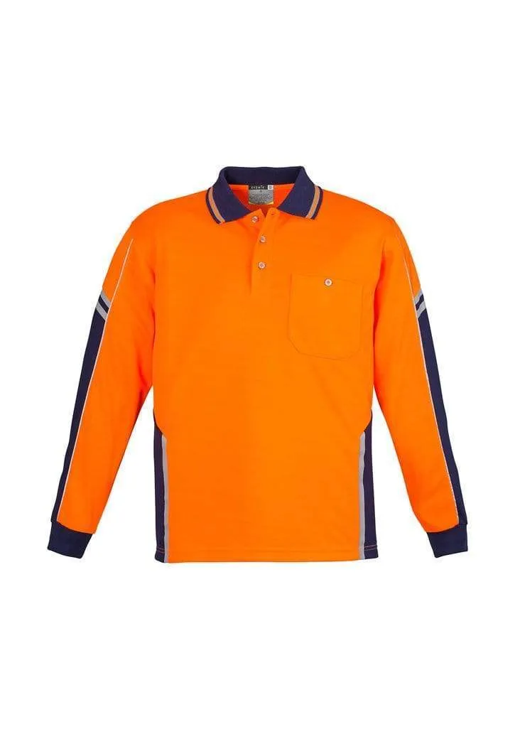 SYZMIK Men’s Hi Vis Squad L/S Polo ZH238