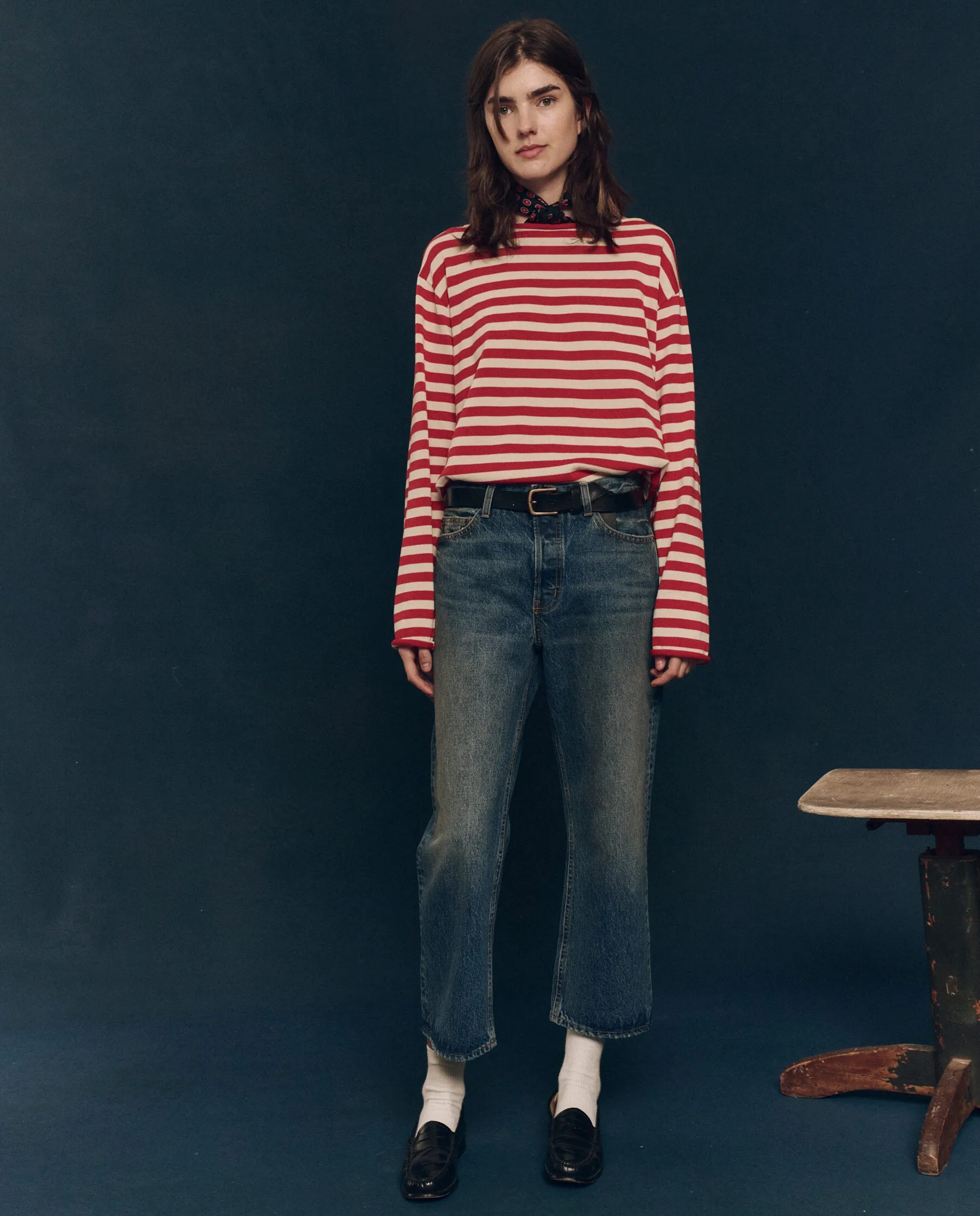 The Sailor Sweater. -- Maple Stripe