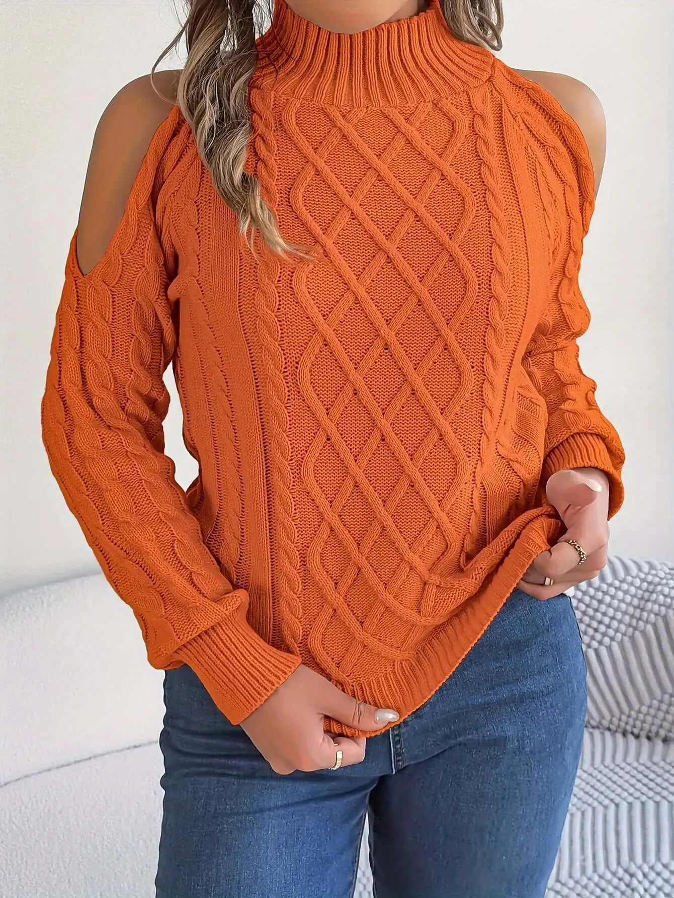 top style Women's autumn and winter casual warm twisted top style