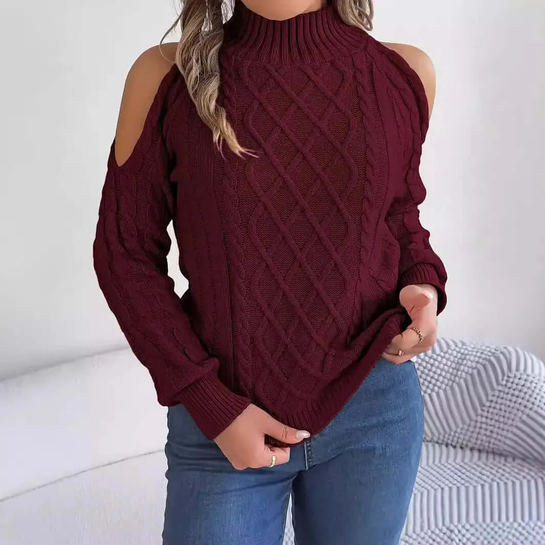 top style Women's autumn and winter casual warm twisted top style