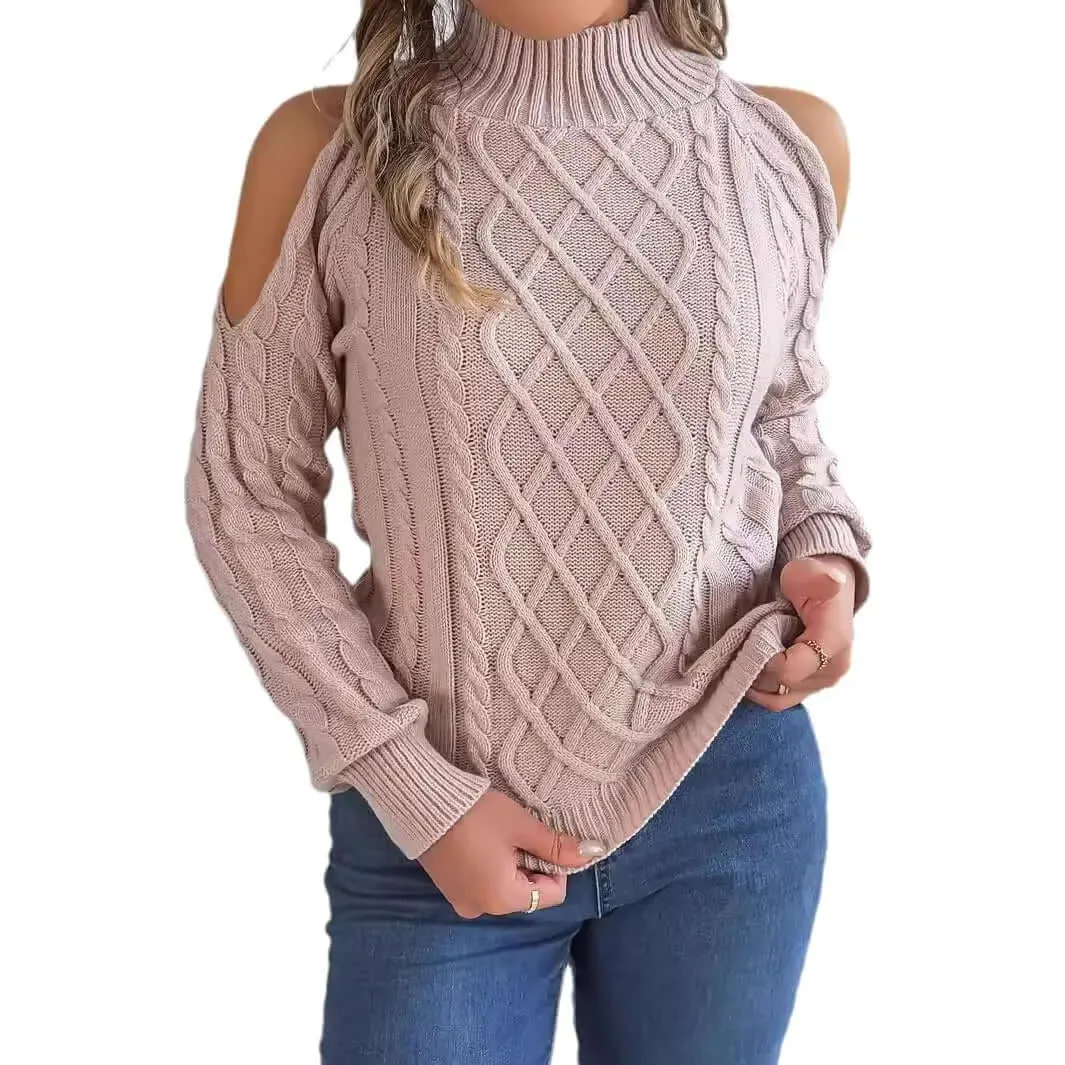 top style Women's autumn and winter casual warm twisted top style