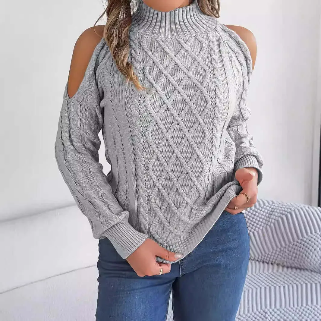 top style Women's autumn and winter casual warm twisted top style