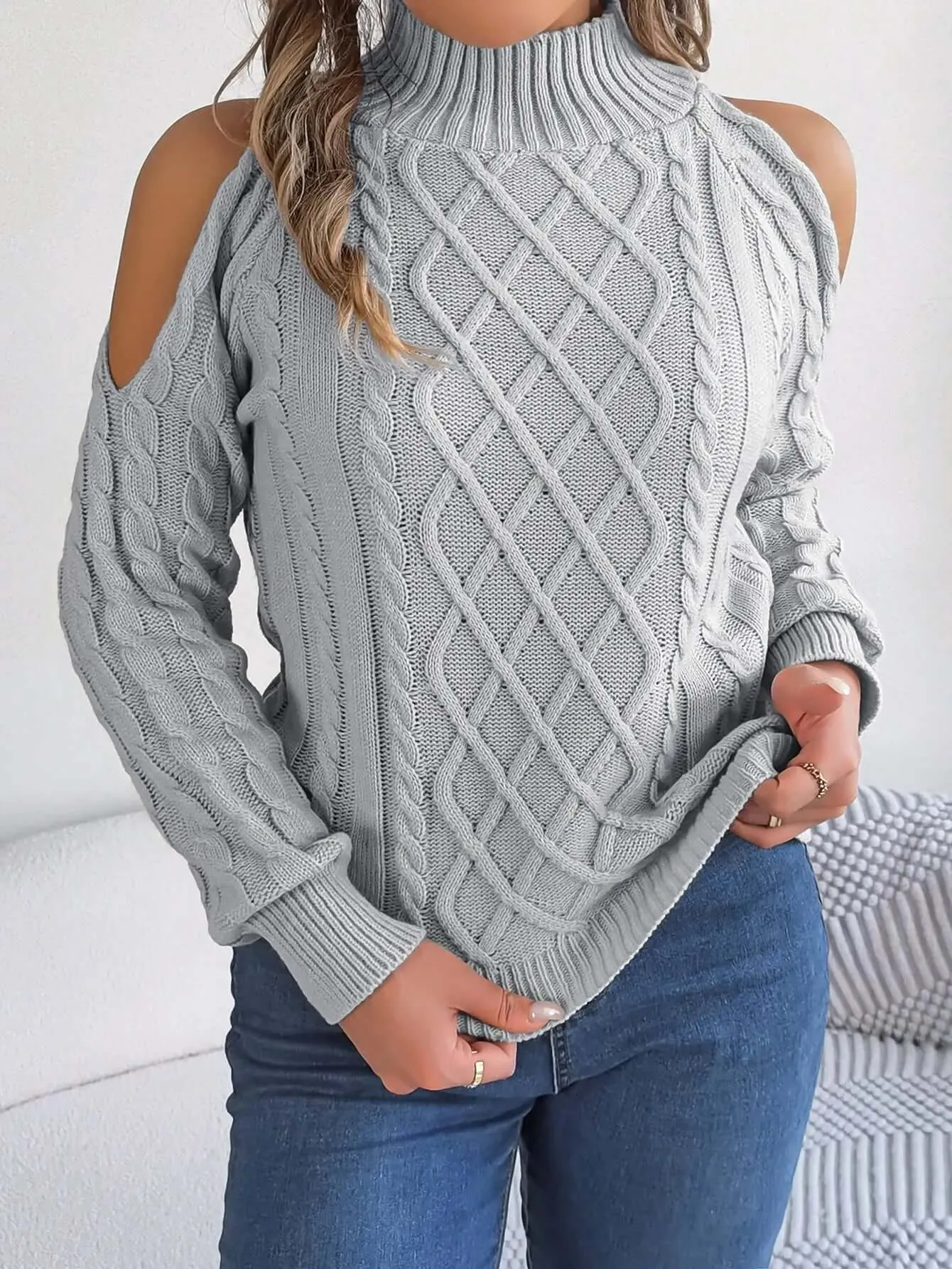 top style Women's autumn and winter casual warm twisted top style