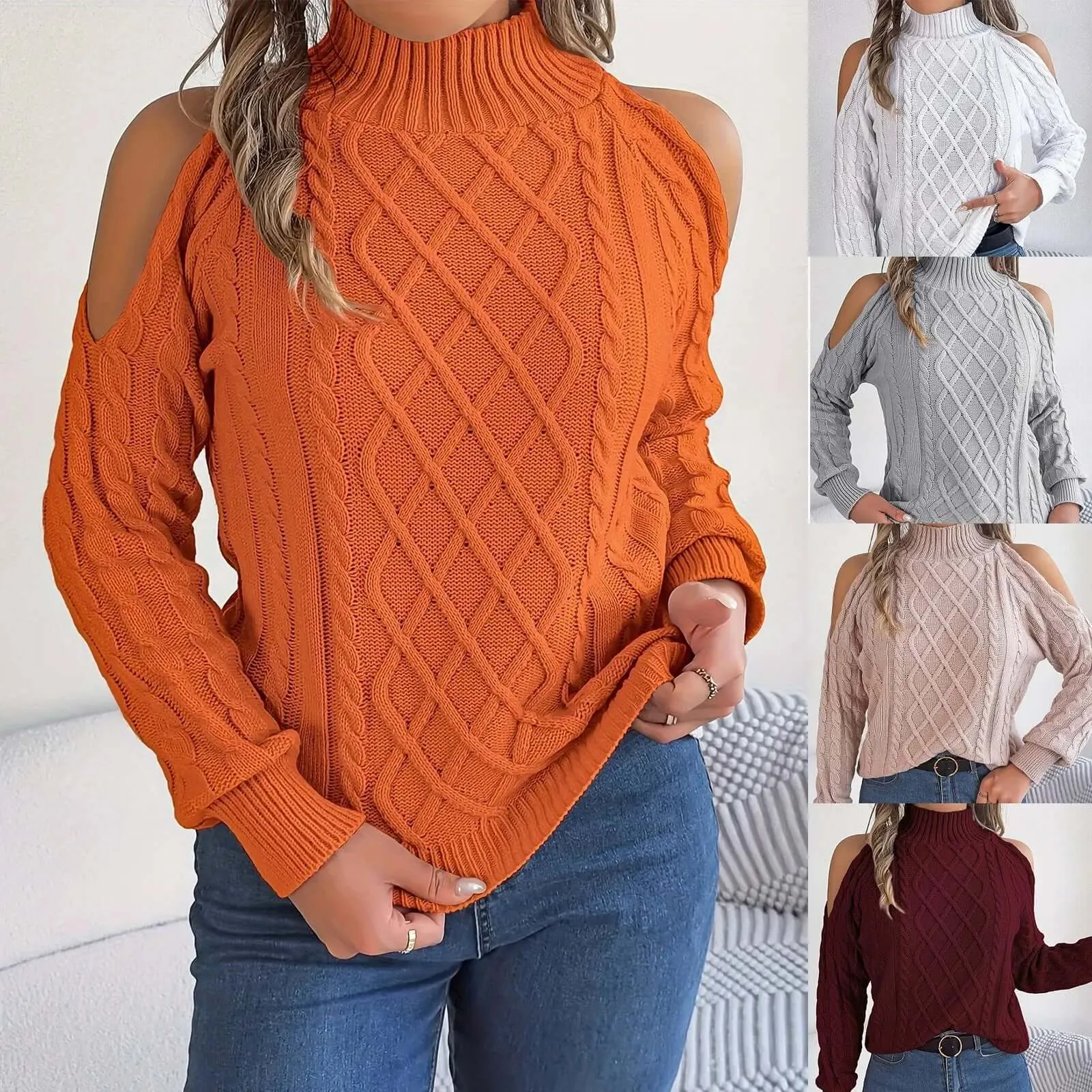 top style Women's autumn and winter casual warm twisted top style