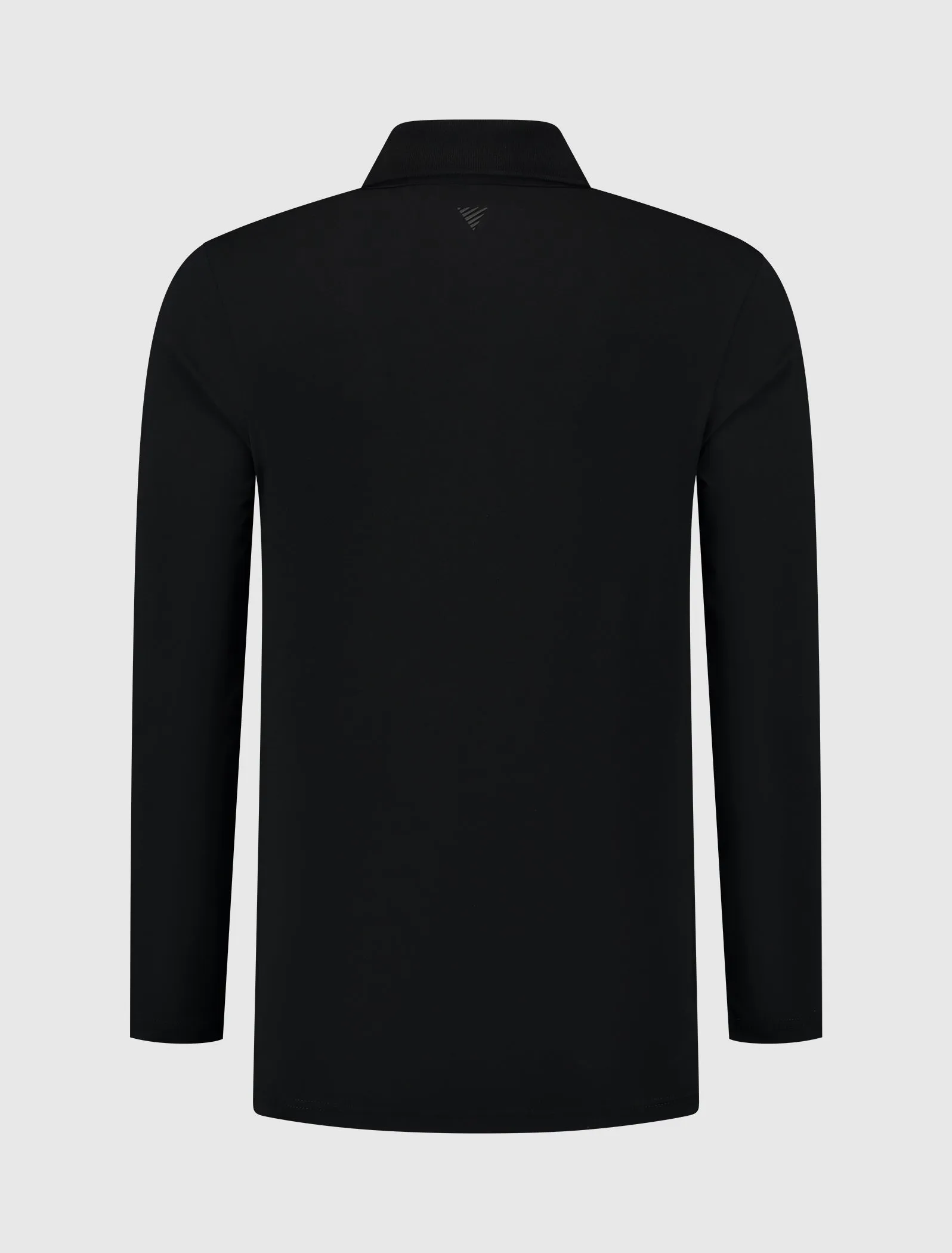 Triangle Longe Sleeve Polo | Black