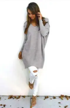 V-neck long sleeve women's thin sweater