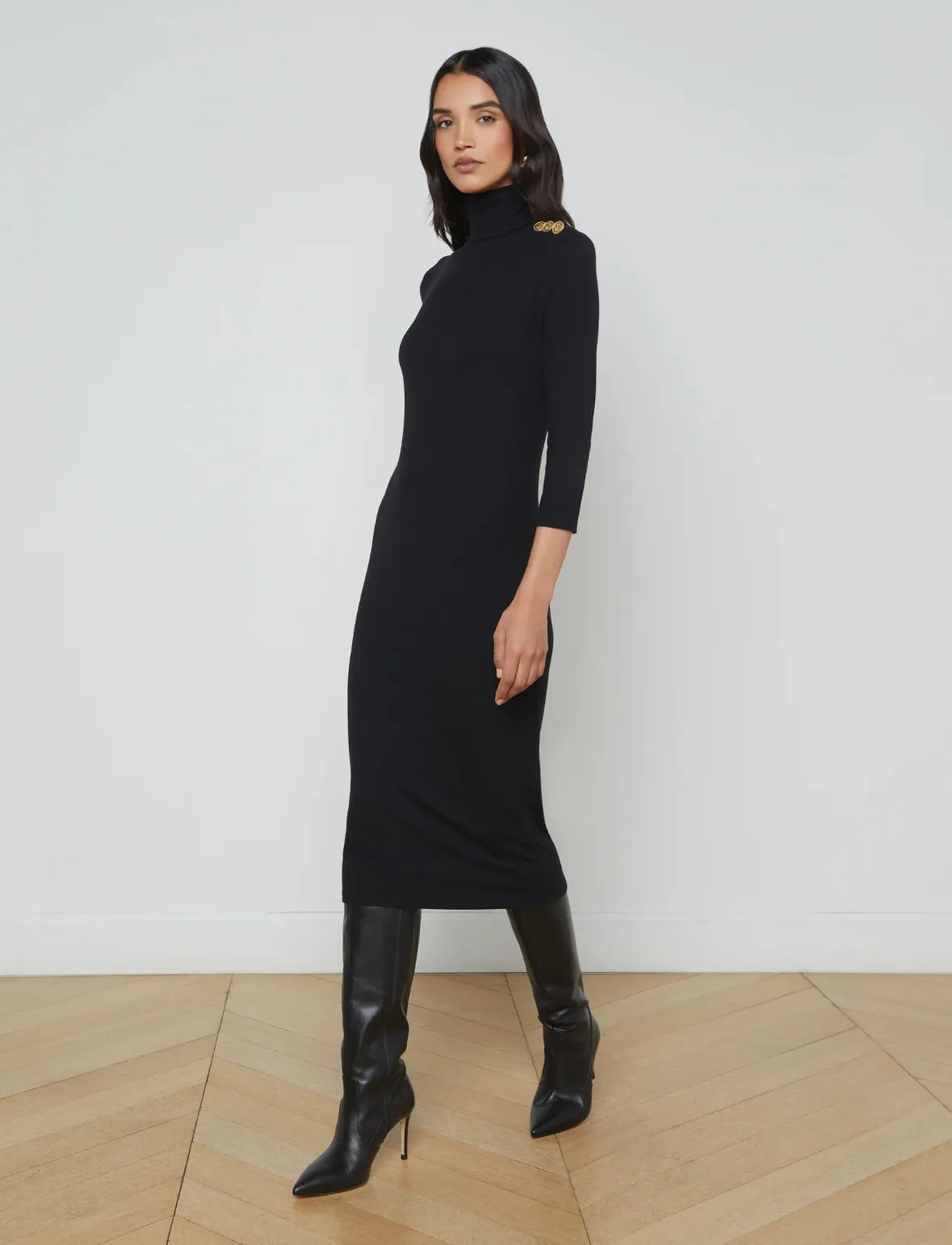 Violetta Turtleneck Knit Dress