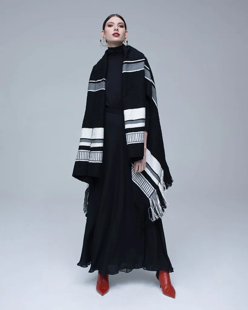 VOZ Striped Cascade Wrap