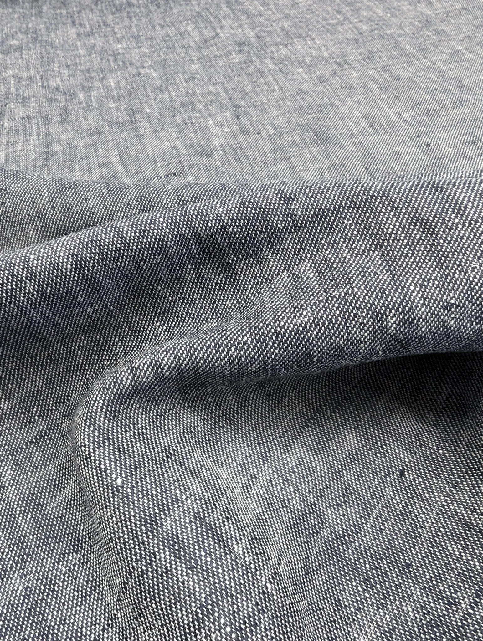 Washed Linen/Cotton Blend - Denim Navy