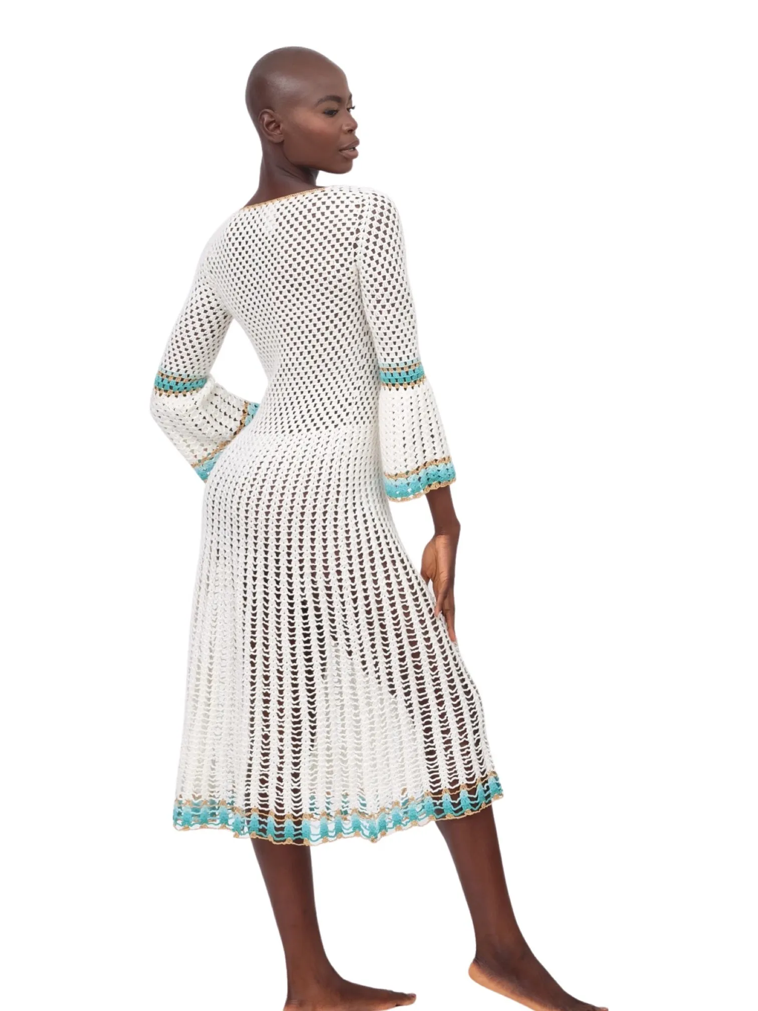 White Myna Crochet Dress