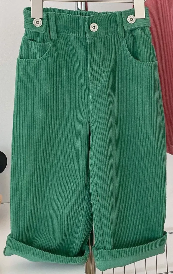 Wide Leg Corduroy Pants for Kids