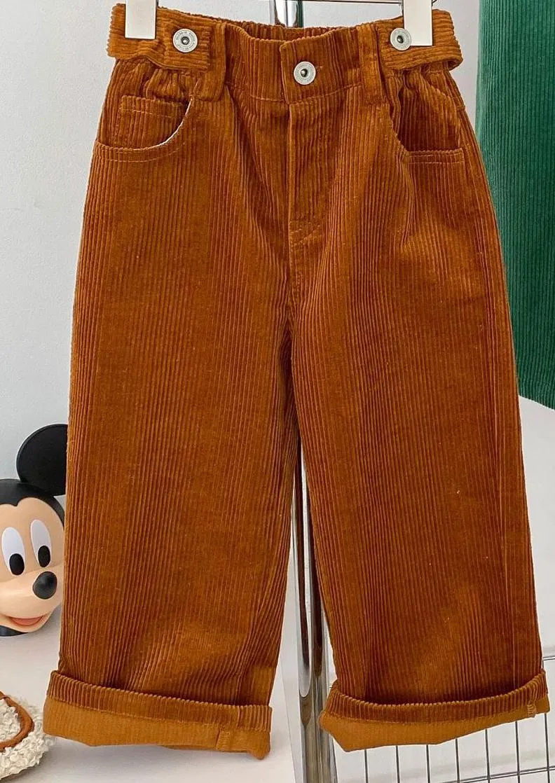 Wide Leg Corduroy Pants for Kids