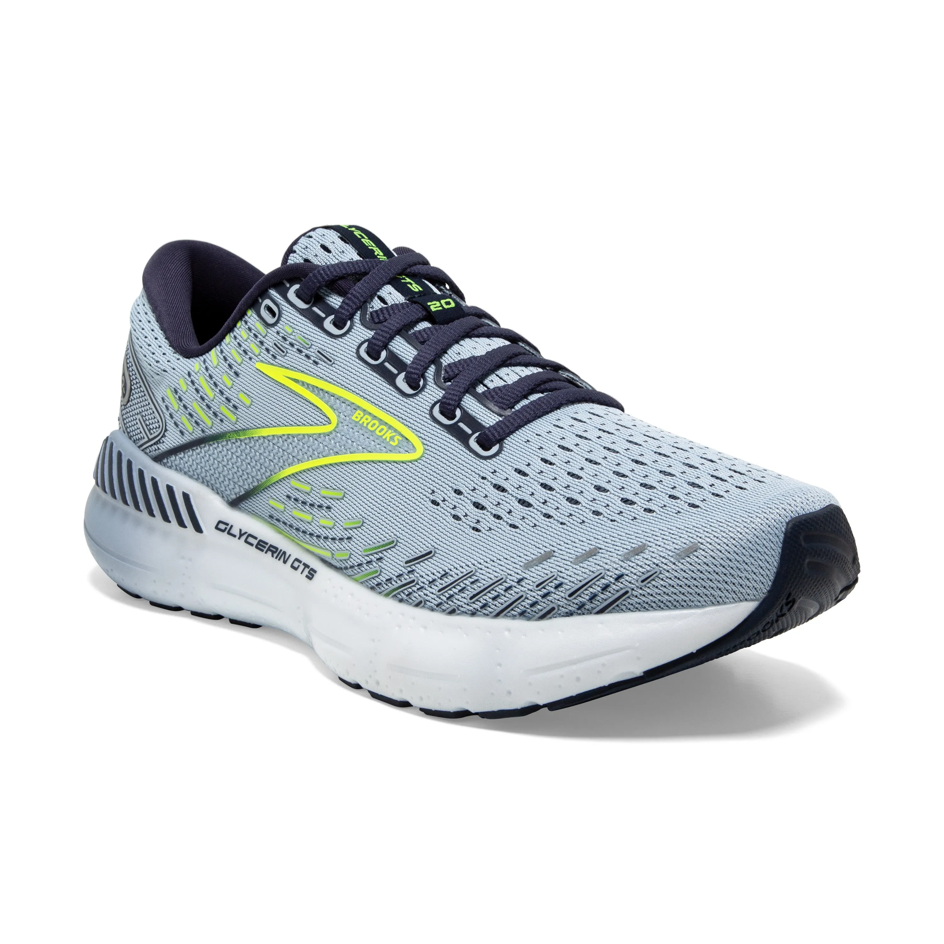 Women's Brooks Glycerin GTS 20 Color:  Light Blue/Peacoat/Nightlife