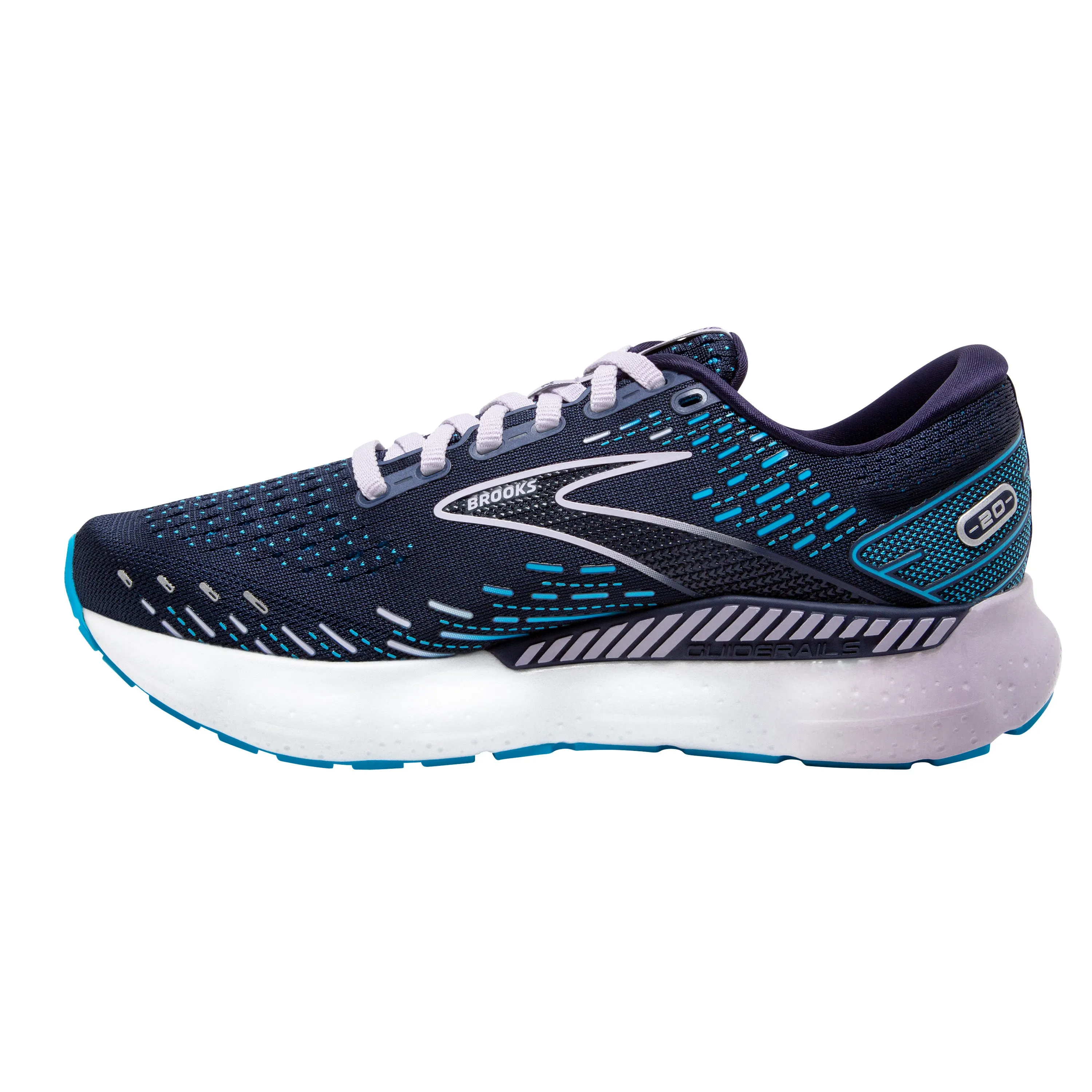 Women's Brooks Glycerin GTS 20 Color: Peacoat/Ocean/Lilac (WIDE WIDTH)