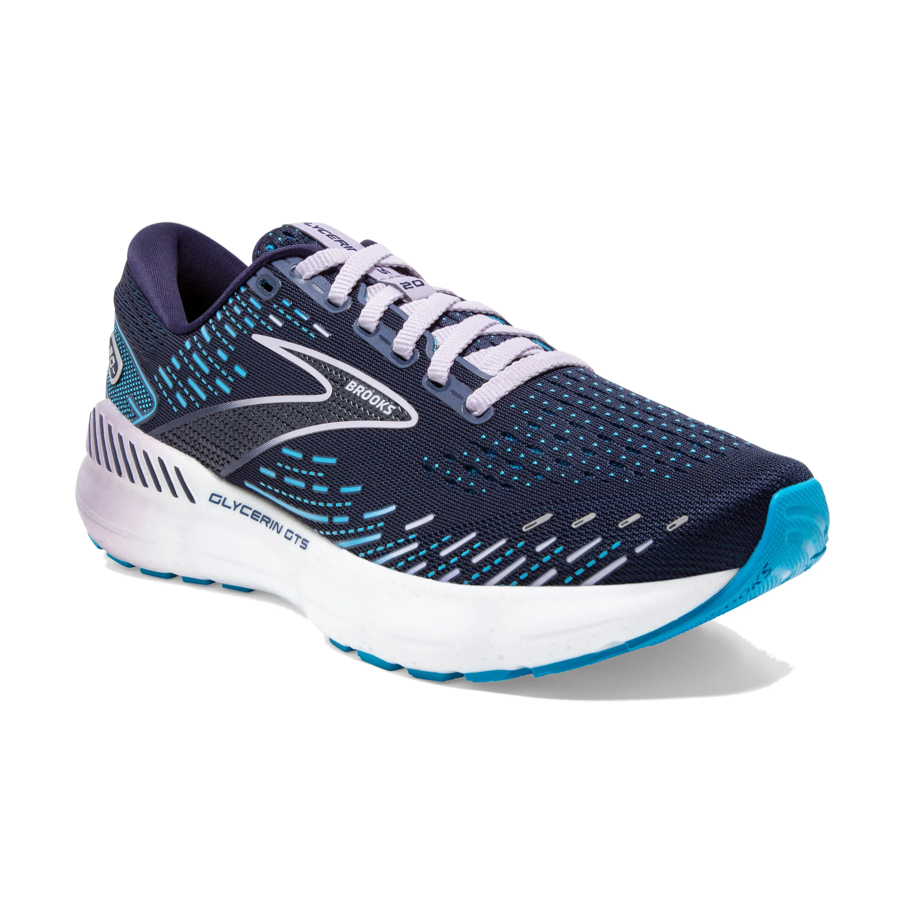 Women's Brooks Glycerin GTS 20 Color: Peacoat/Ocean/Lilac