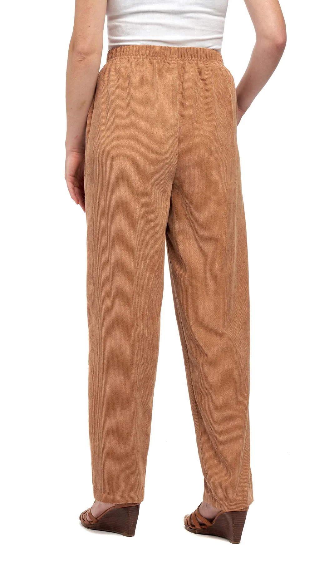 Women's Pull On Corduroy Pants – Keep It Cozy in Fine Wale Corduroy