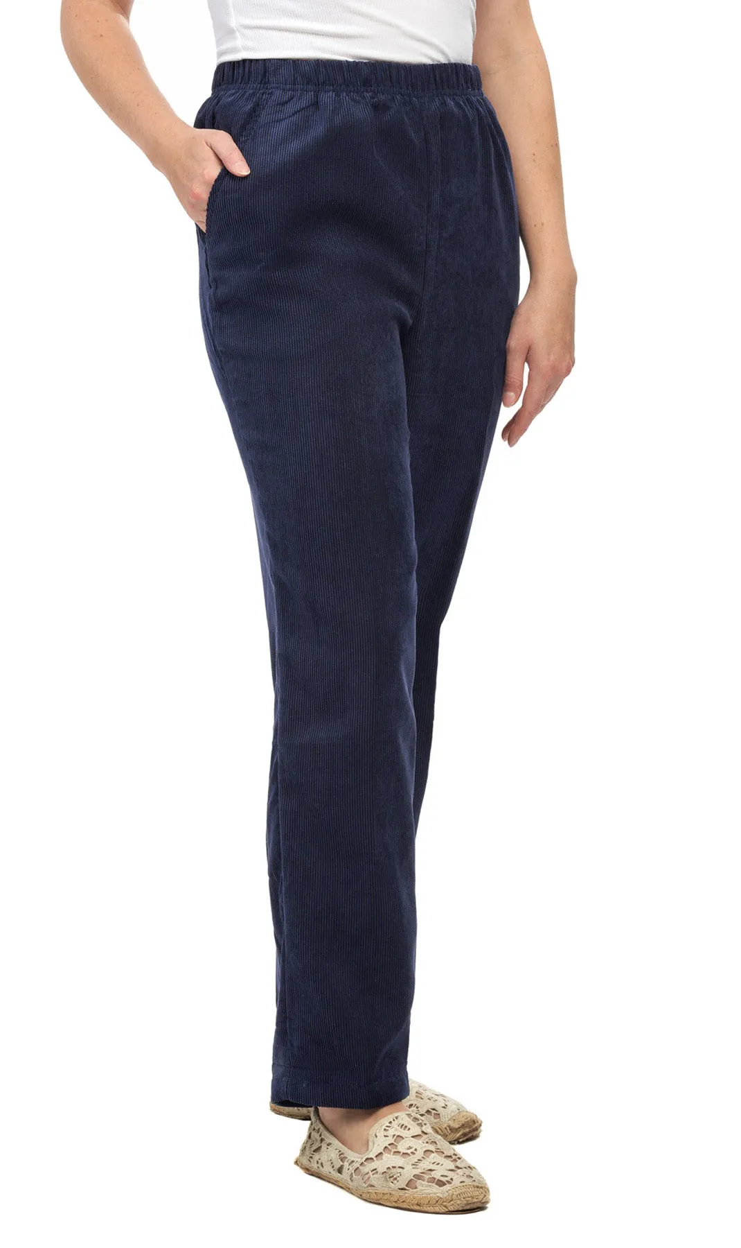 Women's Pull On Corduroy Pants – Keep It Cozy in Fine Wale Corduroy